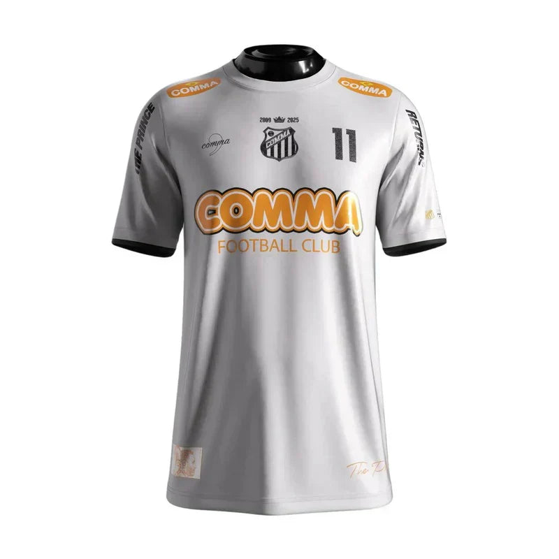 PRÉ-VENDA Jersey The Prince Santos 24/25 Branca - Comma Masculino Torcedor