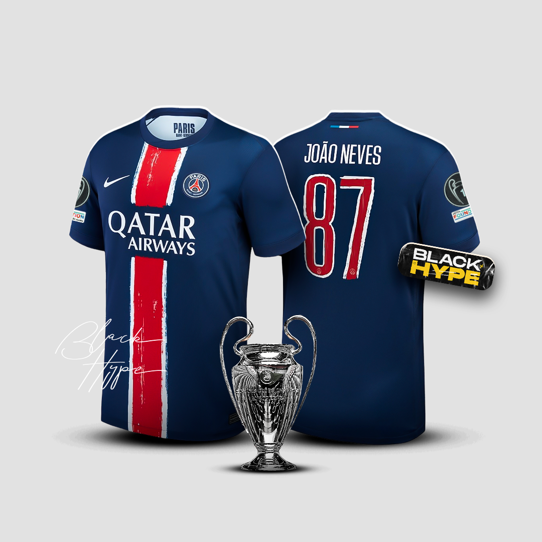 Jersey João Neves PSG 24/25 Home - Champions League